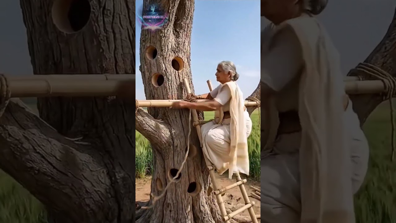 The old woman made a very lovely nest 