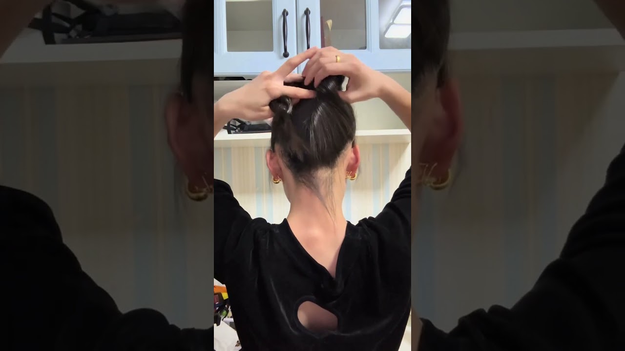 The high skull top flower bud bun that never gets old High-end and exquisite Modifying a s