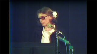 Joan Didion, 1977, responding to her audience after her first public reading —The Poetry Center