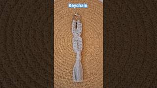 DIY Easy Macrame Keychain Infinity pattern for beginners #craft #tutorial #keychain #boho #bagcharm