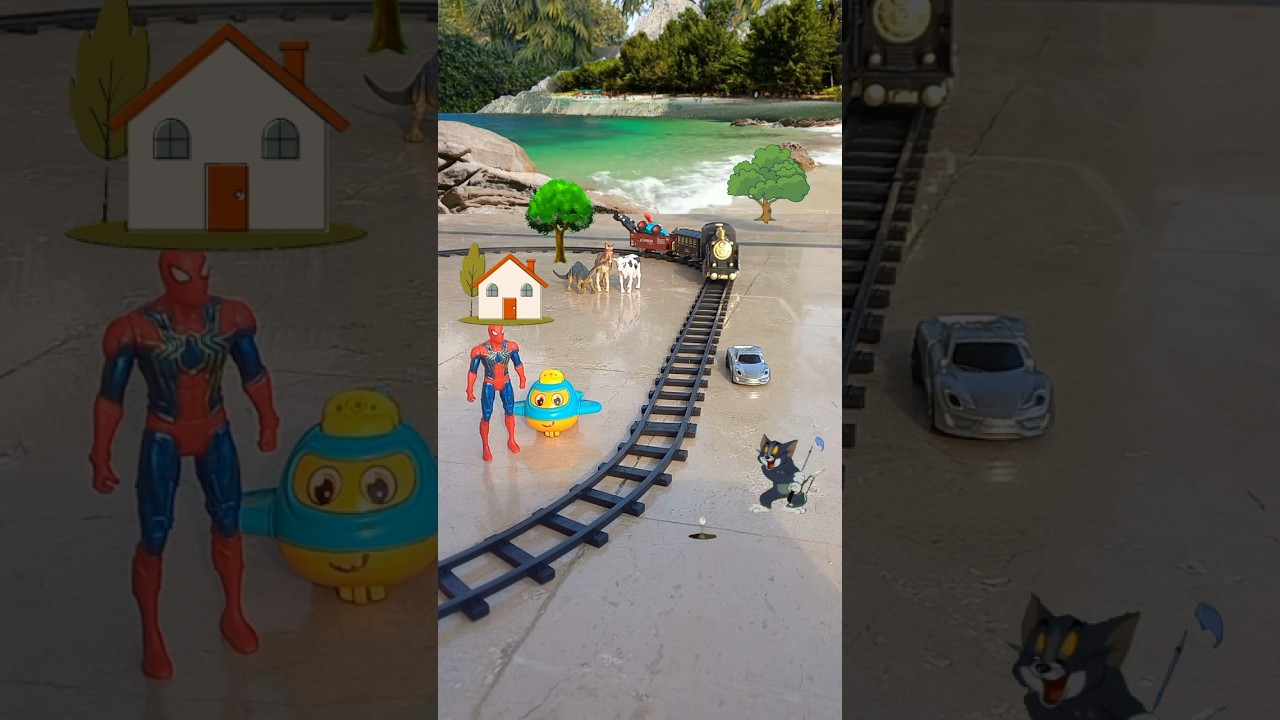 train passing near the zoo.  