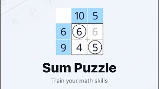 Number Sum Puzzle - Math Game (by LIHUHU PUBLISHING) IOS Gameplay Video (HD) screenshot 3