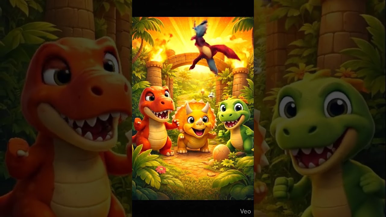 Cartoon Dino Singing & Dancing | Fun Kids Song