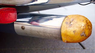 EXPERIMENT POTATO IN CAR EXHAUST PIPE by The Q Test 30,962 views 4 years ago 2 minutes, 52 seconds