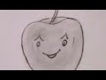 Beautiful and easy apple drawing