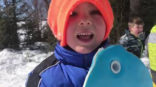 Snow Sledding at Mud Lake - Tug Hill NY