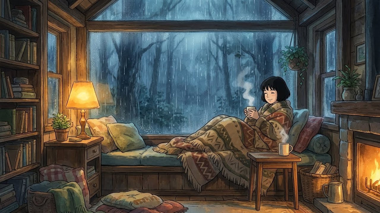 Rainy Day, Warm Blankets, and You | ASMR Ghibli | Lo-Fi