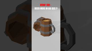 HOW I DO : Low Poly Beer Mug in Blender 3d #3danimation #blender3d #modeling #lowpoly