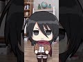 mikasa and dog(~_~) #chibi #attackontitan #cute #mikasaackerman #mikasa #shorts