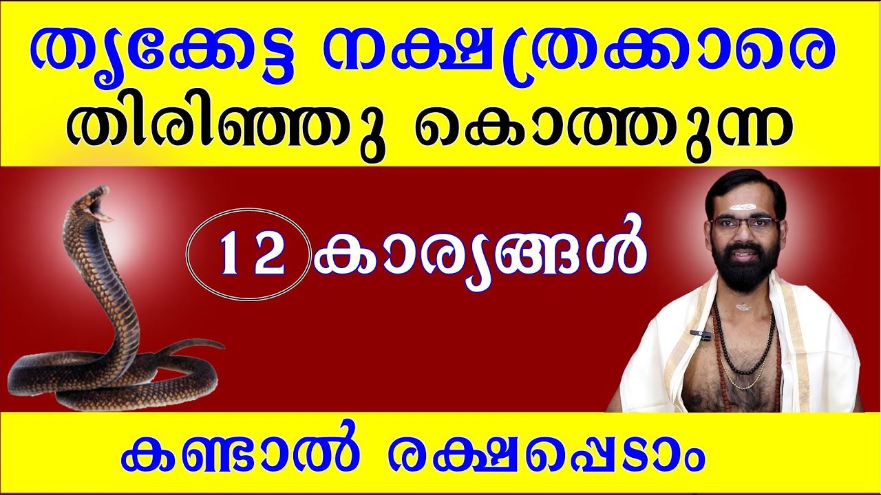 തൃക്കേട്ട നക്ഷത്രക്കാരെ  തിരിഞ്ഞു കൊത്തുന്ന 12 കാര്യങ്ങൾ കണ്ടാൽ രക്ഷപ്പെടാംI THRIKKETTA BIRTH STAR