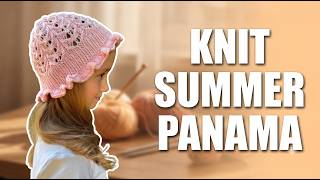 Knit Summer Panama Hat @CrazyHandsKnitting