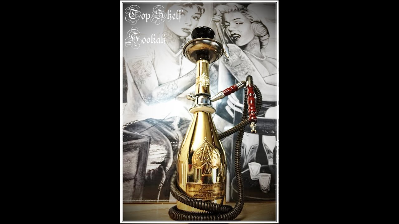 Trade Secrets! How To Make or DIY a Hookah from Ace of Spades Champagne Bottle. YouTube