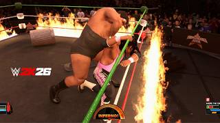 WWE 2K26 - Andre The Giant Vs Bret Hart I Inferno Match I FULL GAMEPLAY (PS5)