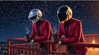 🤖 Daft Punk Night Skyline Lounge | Chill Disco, Synthwave, Chillwave, Electronic Funk Playlist