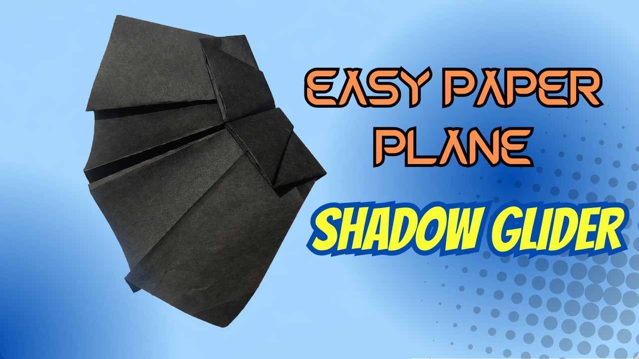 Paper Plane | SHADOW GLIDER | Black Paper Airplane Tutorial | Fast ...