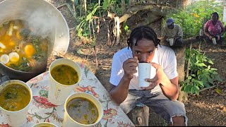 How To Make The Best Vegetable Soup| Callaloo, Pumpkin,Stringbean, Spinach, Gully Bean extra toppin