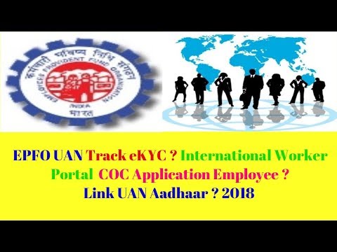 EPFO UAN Track eKYC International Worker Portal Coc Application Employee Link UAN Aadhaar Online
