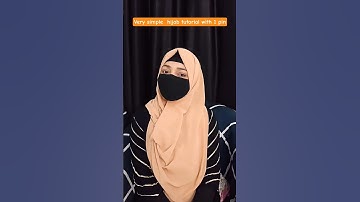 very simple hijab tutorial with only 1 pin #hijab #abayaworld #hijabtutorial #modest 🧕