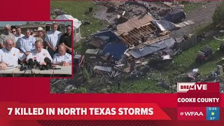 North Texas Tornado: Gov. Abbott gives an update from Cooke County where 7 people were killed