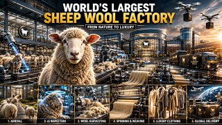 Inside the World's Largest Sheep Wool Factory | From Sheep to Luxury Clothing