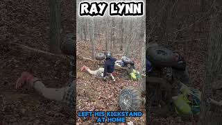 Ray Ray forgot his kickstand #quad #atv #wreck #crash #yamah