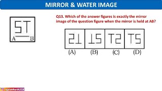Which of the answer figures is exactly the mirror image of the question figure when the mirror is