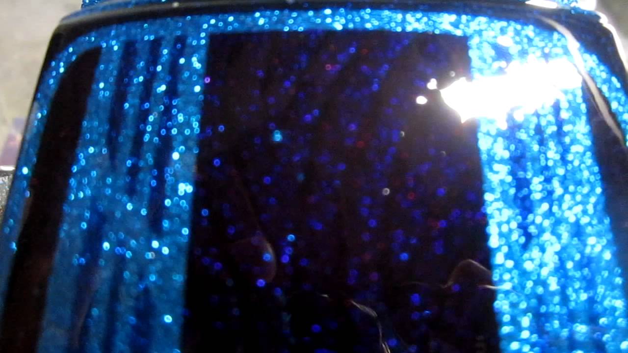 sparkle efx royal blue flake wit candy patterns. - YouTube