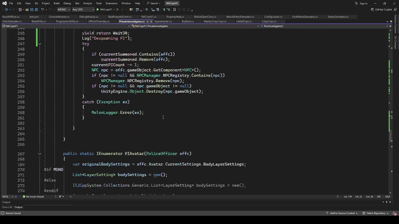 NACops - Schedule I Mod Development