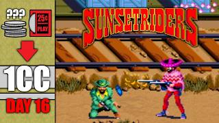 Can I Beat SUNSET RIDERS on 1 Quarter?! A 1CC Journey (Day 16)