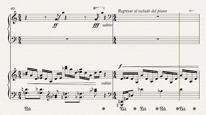 "Conjetura" para piano a cuatro manos de Miguel A....