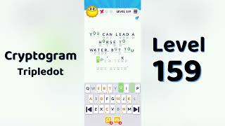 Cryptogram Tripledo Level 159 Solutions 🧩 | Logic Puzzle Game | Mini Boss