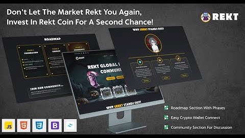 Rekt Coin Bootstrap & Tailwind CSS Template 💰 | Crypto Coin website templates - theme.bitrixinfotech