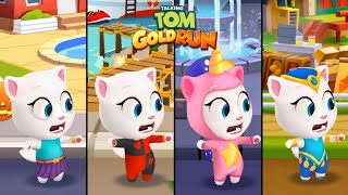 New Talking Tom D Run Neon Angela Vs Unicorn Angela Vs Genie Angela Vs Carnival Angela Gameplay