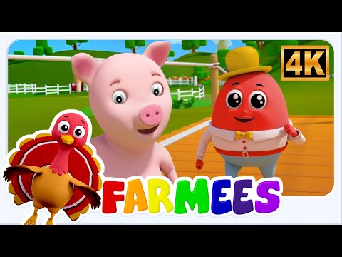 🐣 Humpty-Dumpy-Rim🌟Læringsvideoer For Babyer 🎵 - Farmees