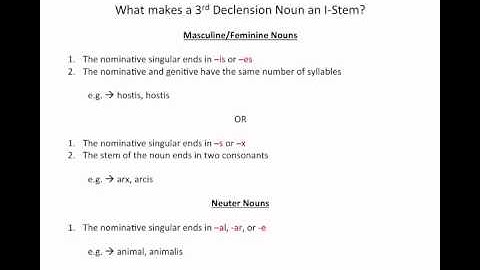 Third Declension I-Stem Nouns