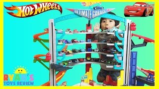 BIGGEST HOT WHEELS ULTIMATE GARAGE PLAYSET Shark Attack Disney Cars Toys McQueen kids Toys Review