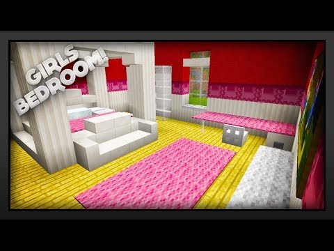 minecraft - how to make a girls bedroom - youtube