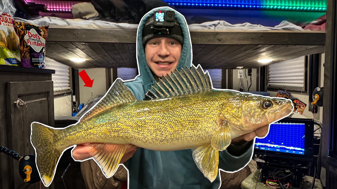 LIVING in a $30,000 Ice House for 3 Days! Fishing and Camping