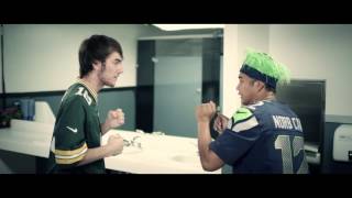 Seahawks & Packers fans get into a bathroom brawl (RIVALS: Norb-Cam)
