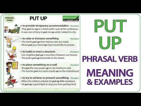 PUT UP - Phrasal Verb Meaning & Examples in English