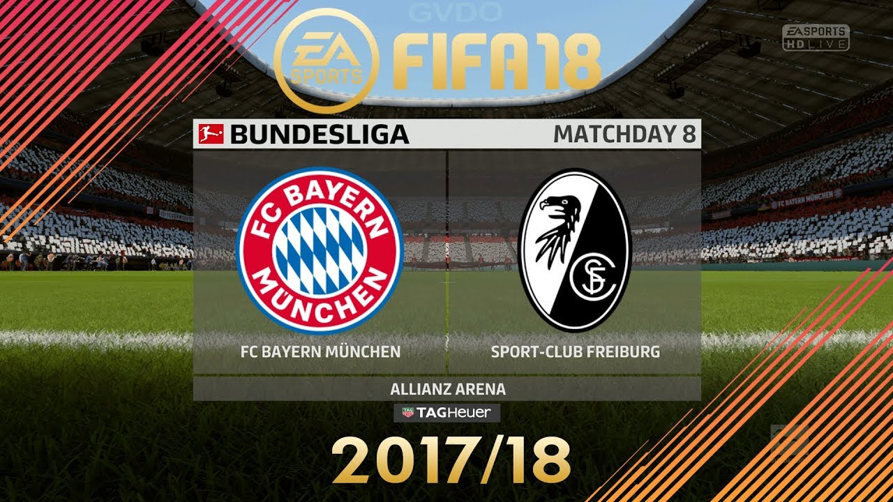 FIFA 18 Bayern München vs Freiburg | Bundesliga 2017/18 | PS4 Full Match