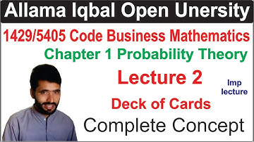 1429 Code Chapter 1 Probability Theory Lecture 2 | Business Mathematics Chapter 1 Probability Theory