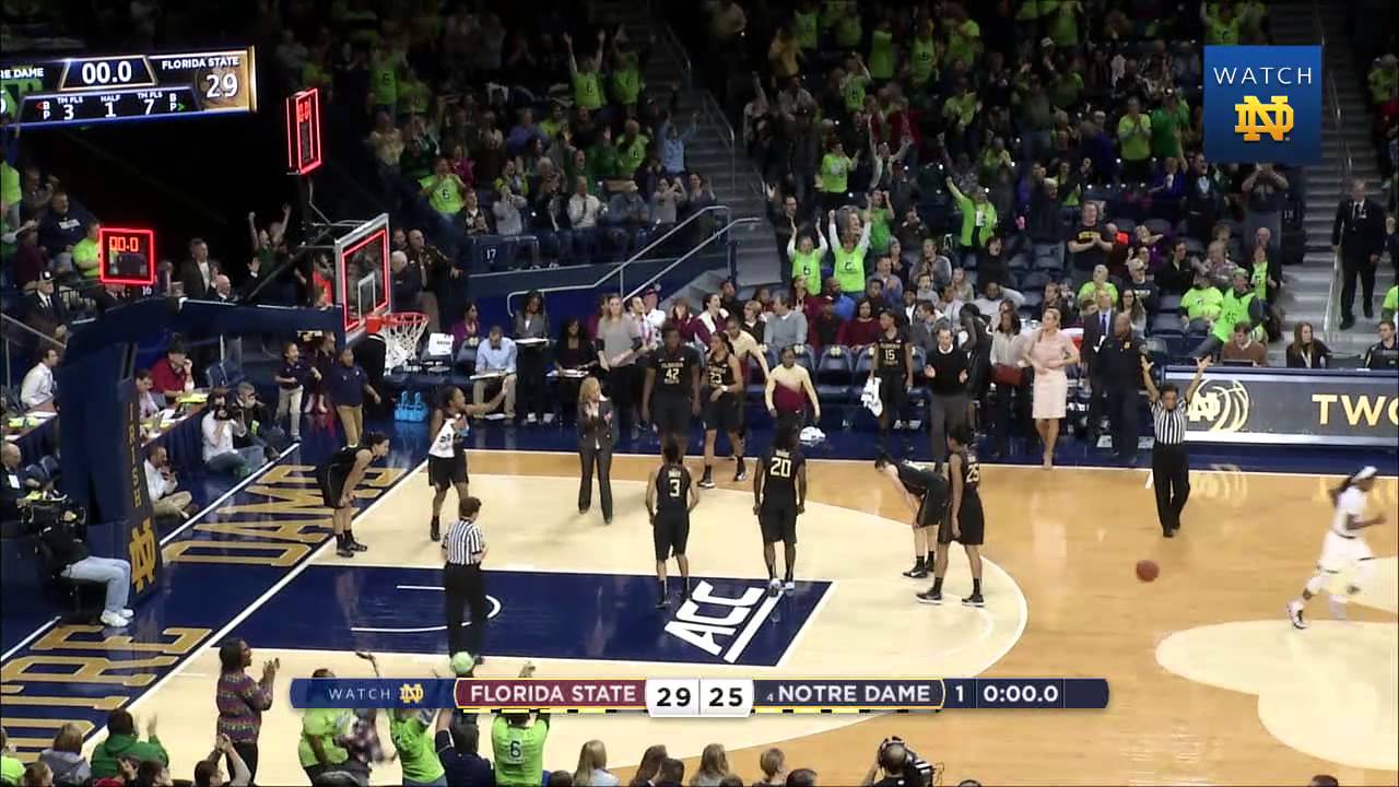 WBB - Lindsay Allen Sinks Half Court Shot vs. Florida State