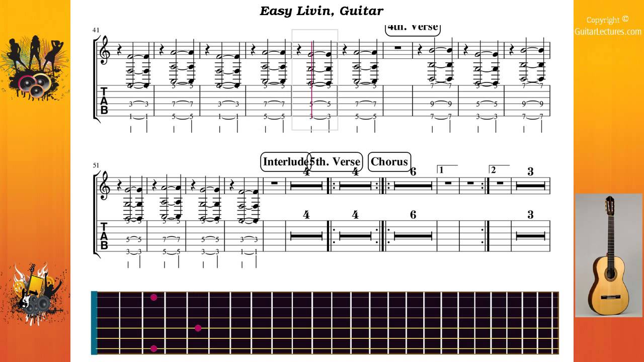 Easy Livin Uriah Heep Guitar Youtube
