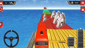 Impossible bus driving master android gameplay 2020 | red color Bus Android and iOS gameplay