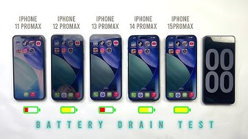iPhone 15 Pro Max vs 14 Pro Max vs 13 Pro Max vs 12 Pro Max,11Pro Max Ultimate Battery Drain Test! 🔋