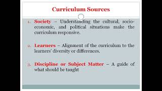 THE TEACHER AND THE CURRICULUM: CHAPTER 2 CURRICULUM PLANNING