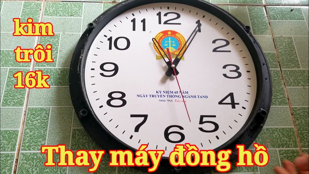Cách thay máy đồng hồ treo tường 2 loại kim trôi và kim giật ai cũng làm được/wall clock repair