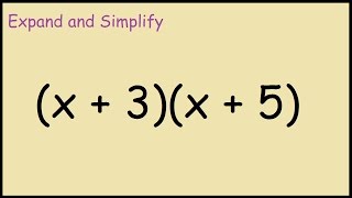 (x 3)(x 5) Expand and Simplify