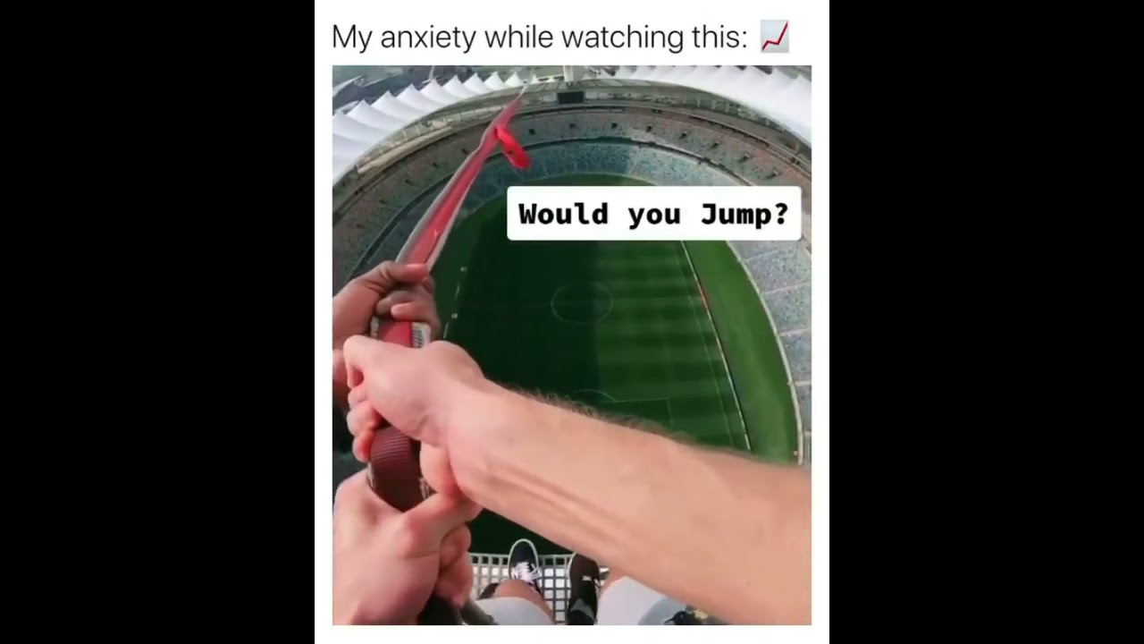 Bungee Jump Into A FOOTBALL Stadium 